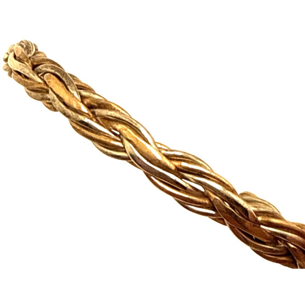 Sergio Lub Twist Bracelet Vintage Copper Silver Tone Cuff Made in California 7" - Picture 4 of 10